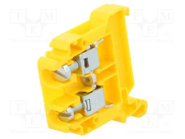 Conector: de Carril, 0,5÷10mm2, Faixas: 1, Braçadeiras: 2, Amarelo