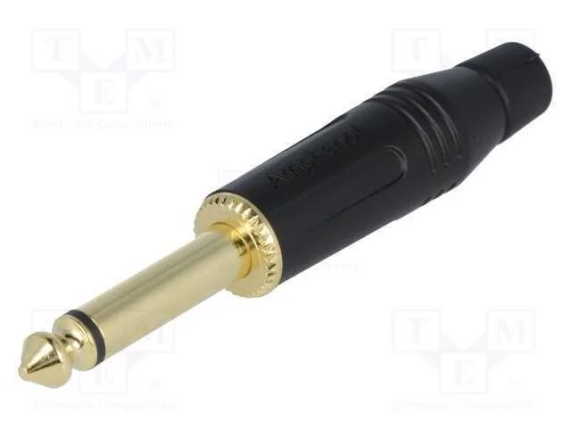 Ficha, Jack 6,3mm, Macho, Mono, Faixas: 2, Simples, com Cabo, Solda