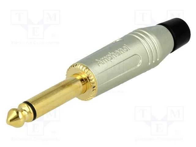Ficha, Jack 6,3mm, Macho, Mono, Faixas: 2, Simples, com Cabo, Solda