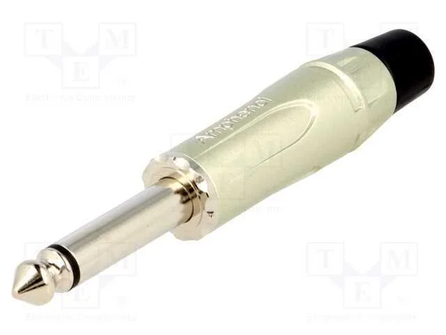 Ficha, Jack 6,3mm, Macho, Mono, Faixas: 2, Simples, com Cabo, Solda