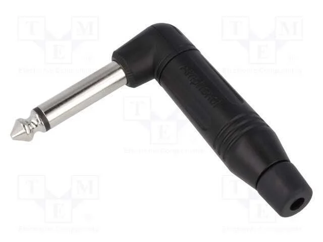 Ficha, Jack 6,3mm, Macho, Mono, Faixas: 2, Angulares 90, com Cabo