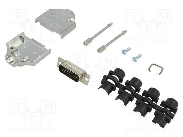 D-Sub HD, PIN: 26, ficha, macho, solda, com cabo,.