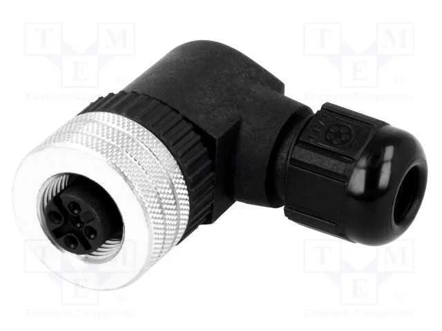 Ficha, M12, Pin: 5, Fêmea, Código A-Devicenet / Canopen, com Cabo