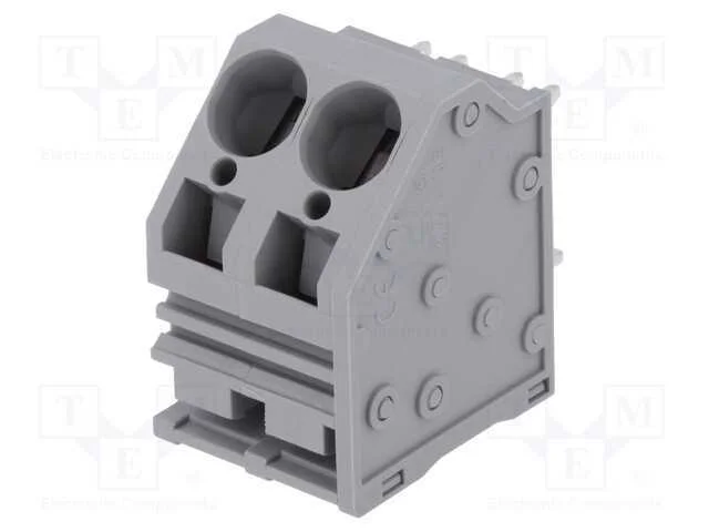 PCB bloco terminal, angulares, 10mm, faixas: 2, p.