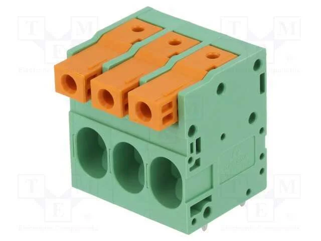 PCB bloco terminal, angulares 90, 10mm, faixas: 3.