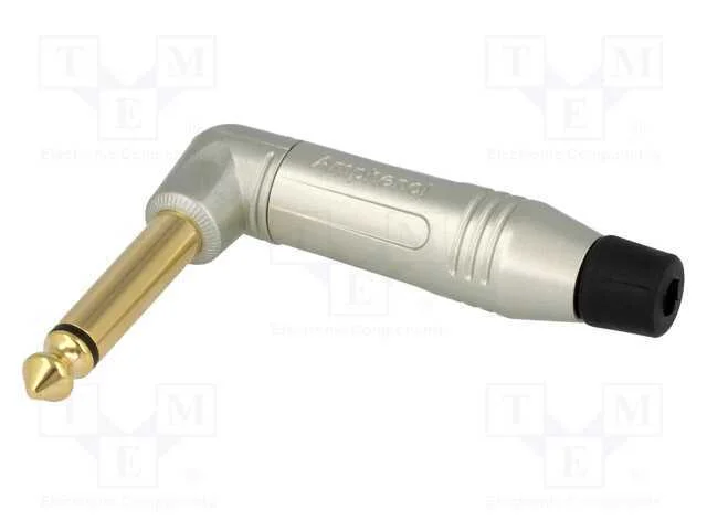 Ficha, Jack 6,3mm, Macho, Mono, Faixas: 2, Angulares 90, com Cabo