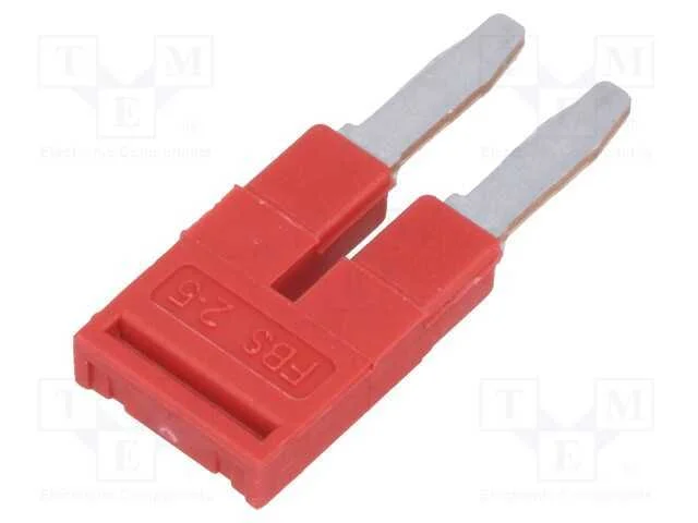 Ponte de pino, faixas: 2, vermelho, Larg: 5mm, UL.