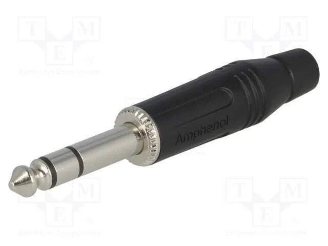 Ficha, Jack 6,3mm, Macho, Stereo, Faixas: 3, Simples, com Cabo