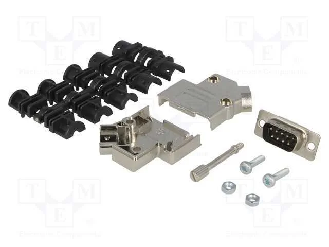 D-Sub, PIN: 9, ficha, macho, solda, com cabo, pre.