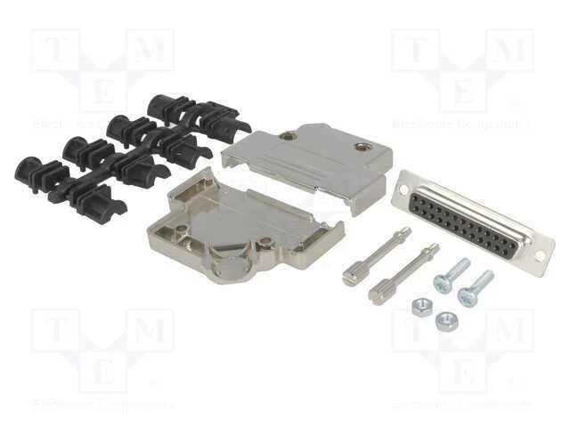 D-Sub, PIN: 25, ficha, fêmea, solda, com cabo, pr.