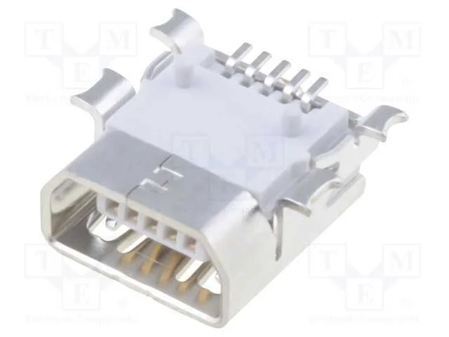 Tomada, Usb Ab Mini, para Pcb, Smt, Pin: 5, Horizontais, Rolo