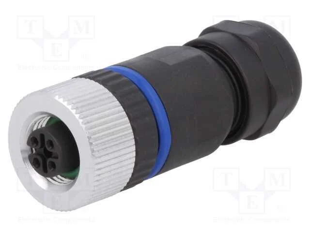 Ficha, M12, PIN: 4, fêmea, código A-DeviceNet / C.