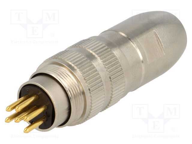 Conector: M16, Ficha, Macho, Solda, com Cabo, Pin.