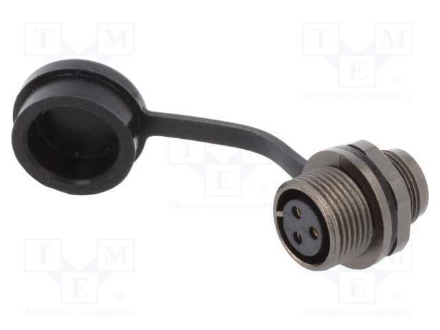 Tomada, ST12, fêmea, PIN: 3, IP67, 13A, solda, 25.