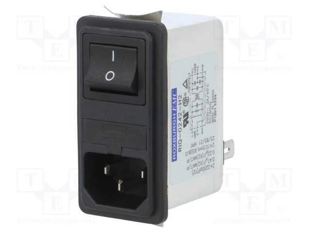 Conector: de alimentação, tomada, macho, 2A, 250V.