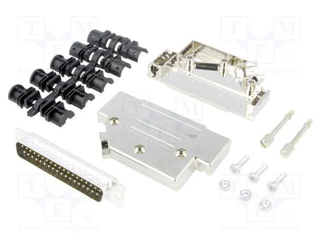 D-Sub, PIN: 37, ficha, macho, solda, com cabo, pr.