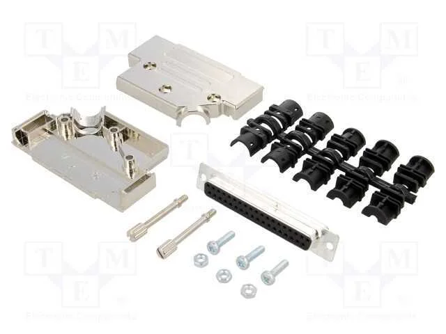 D-Sub, PIN: 37, ficha, fêmea, solda, com cabo, pr.