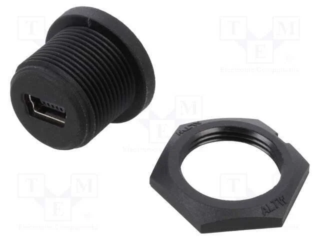 Tomada, Usb B Mini, para Painel,Roscado, Tht, Simples, Usb 2.0