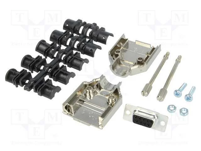 D-Sub, PIN: 9, ficha, fêmea, solda, com cabo, pre.