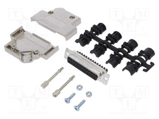 D-Sub, PIN: 25, fêmea, angulares 45, terminal par.