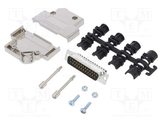 D-Sub, PIN: 25, macho, angulares 45, terminal par.