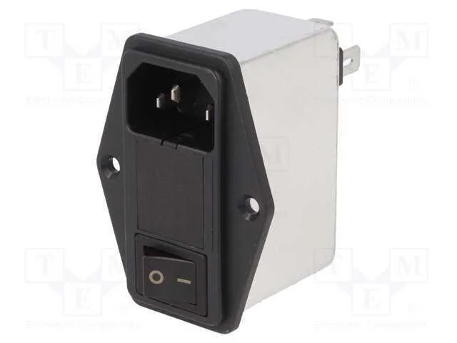Conector: de alimentação, tomada, macho, 2A, 250V.