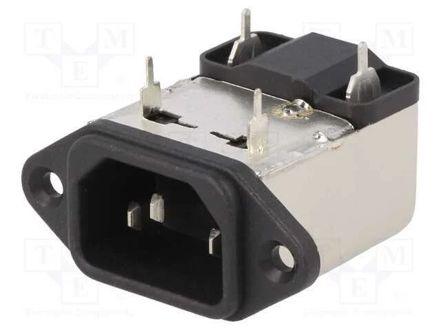 Conector: de alimentação, tomada, macho, 1A, 250V.