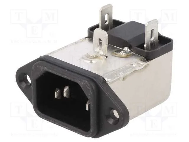 Conector: de alimentação, tomada, macho, 3A, 250V.