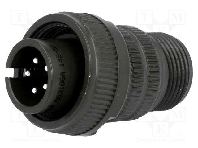 Conector: redondos, tamanho 14S, MS/DS, liga de a.