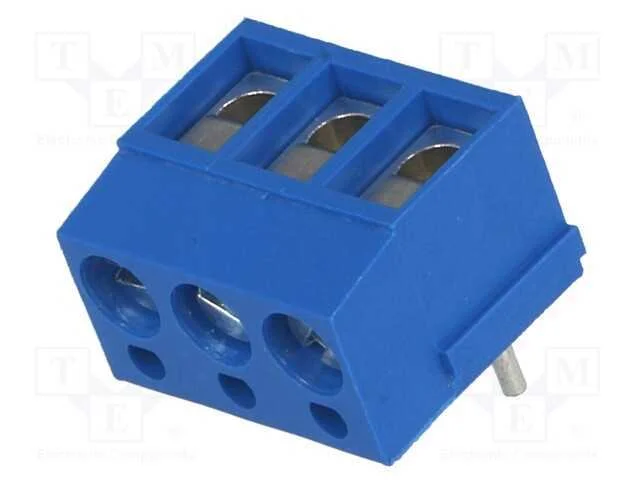 PCB bloco terminal, simples, 5mm, faixas: 3, para.