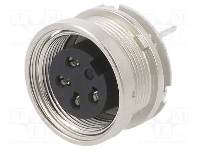 Conector: M16, tomada, fêmea, THT, para painel,po.