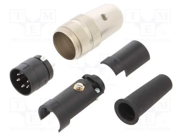 Conector: M16, ficha, macho, solda, com cabo, PIN.