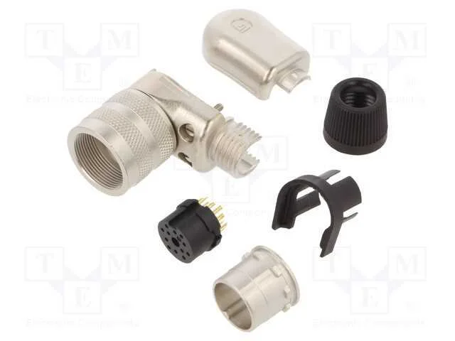 Conector: M16, ficha, fêmea, solda, com cabo, PIN.