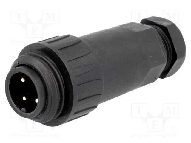 Ficha, WA22, macho, PIN: 4, 3+PE, IP67, 7÷8,5mm, .