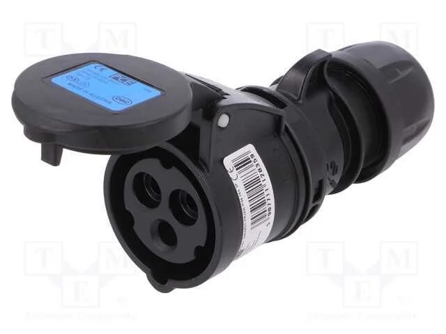 Conector: de alimentação, ficha, fêmea, 16A, 230V.