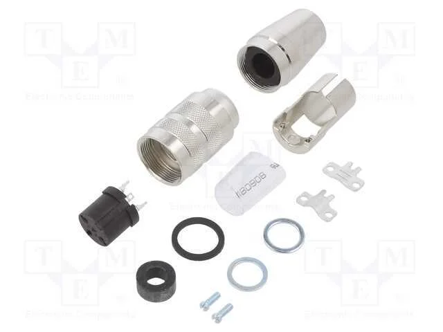 Conector: M16, ficha, fêmea, solda, com cabo, PIN.