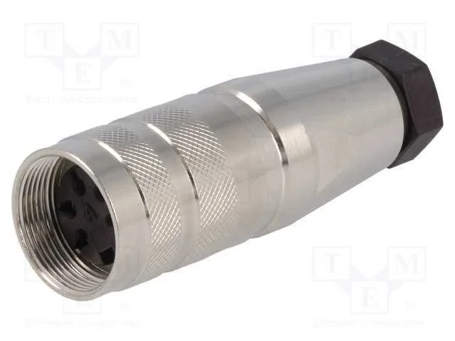 Conector: M16, ficha, fêmea, solda, com cabo, PIN.