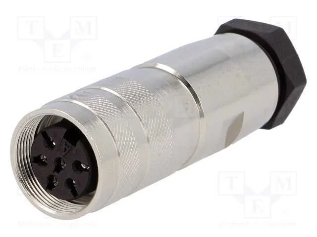 Conector: M16, ficha, fêmea, solda, com cabo, PIN.