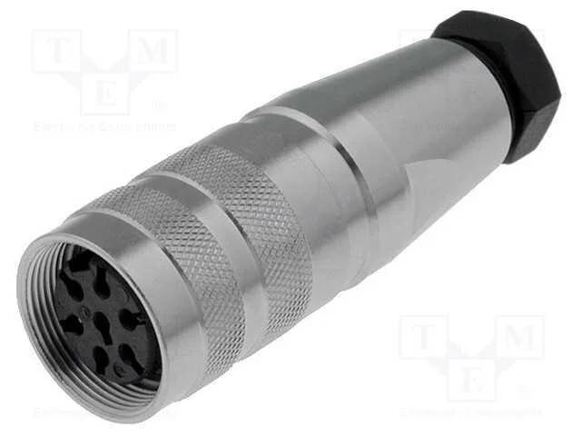 Conector: M16, ficha, fêmea, solda, com cabo, PIN.