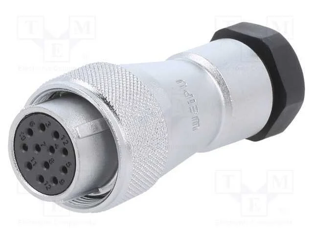 Ficha, WF20, fêmea, PIN: 12, IP65, 5÷12mm, 5A, so.