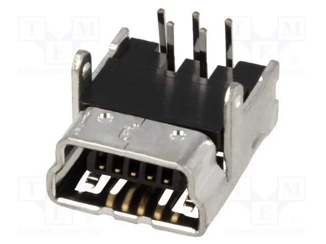 Tomada, Usb B Mini, para Pcb, Tht, Pin: 5, Angulares 90, Usb 2.0