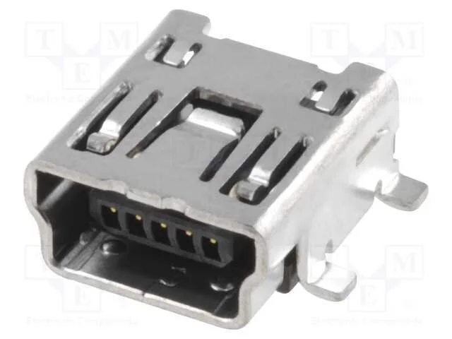 Tomada, Usb B Mini, Smt, Pin: 5, Horizontais