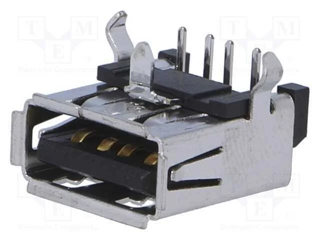 Tomada, Usb A, para Pcb, Tht, Pin: 4, Angulares 90, Usb 2.0