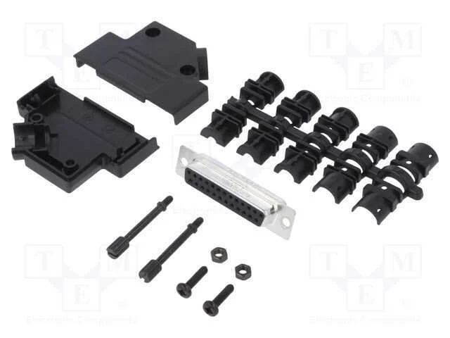 D-Sub, PIN: 25, fêmea, angulares 45, solda, com c.