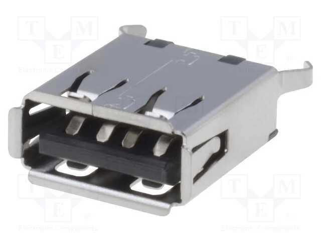 Tomada, Usb A, Tht, Simples, Usb 2.0, Dourado