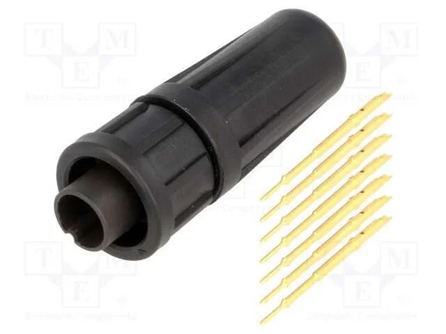 Conector: redondos, EN2, ficha, macho, solda, com.