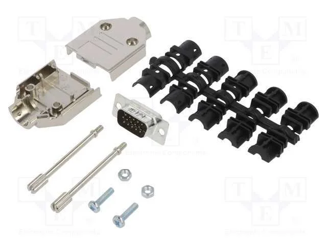 D-Sub HD, PIN: 15, macho, simples, solda, com cab.