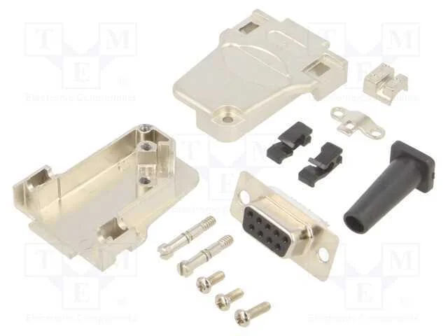 D-Sub, PIN: 9, ficha, fêmea, solda, com cabo, pre.