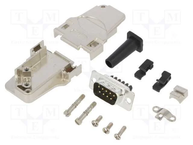 D-Sub, PIN: 9, macho, angulares 45, terminal para.
