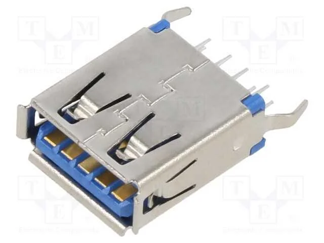 Tomada, Usb A, Tht, Pin: 9, Verticais, Usb 3.0, 3a